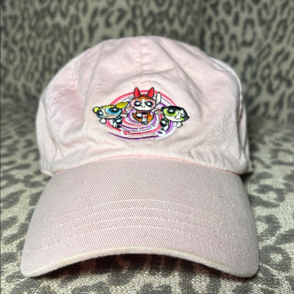 2001 New without tags powerpuff girls hat light pink Cartoon Network 90’s y2k